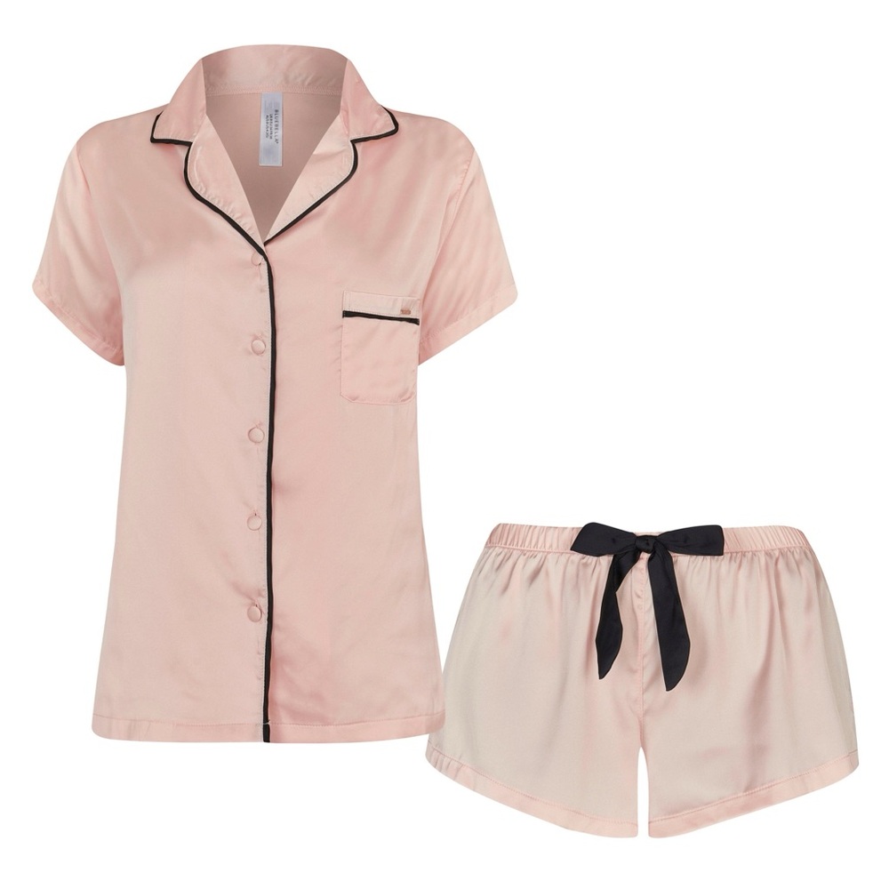 Bluebella Abigail Shirt & Shorts PJ Set in Pink